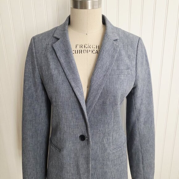 Banana Republic Woman’s Long and Lean Blazer Light Blue Size 10 - Picture 4 of 10